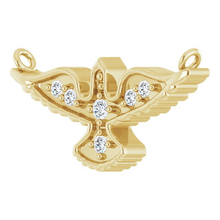 14K Yellow .05 CTW Lab-Grown Diamond Holy Spirit Necklace Center