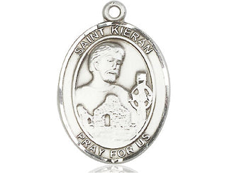 Pewter Saint Kieran Medal Engraved Catholic Saint Jewelry