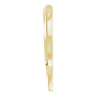 18K Yellow Cross & Open Heart Necklace Center