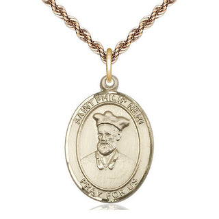14kt Gold Filled Saint Philip Neri Medal Catholic Jewelry