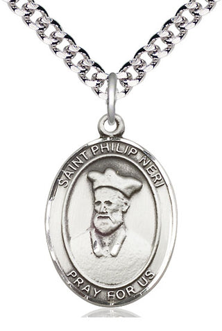 Sterling Silver Saint Philip Neri Medal Catholic Jewelry