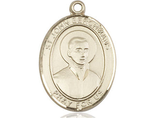 14kt Gold Filled Saint John Berchmans Medal Engraved Catholic Saint Jewelry