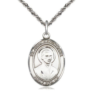 Sterling Silver Saint John Berchmans Medal Catholic Jewelry Engraved Catholic Saint Jewelry