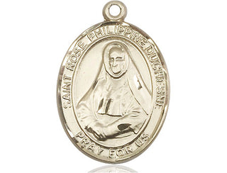 14kt Gold Filled Saint Rose Philippine Medal Engraved Catholic Saint Jewelry
