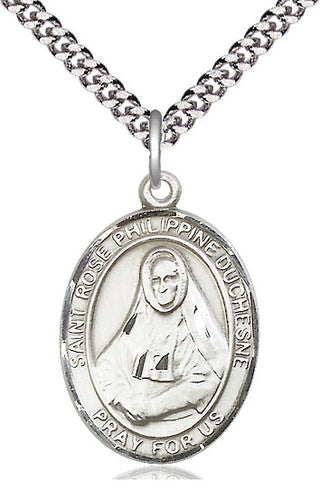 Pewter Saint Rose Philippine Medal Catholic Jewelry Engraved Catholic Saint Jewelry
