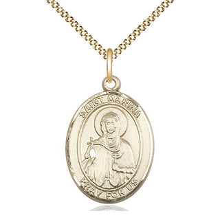 14kt Gold Filled Saint Marina Medal Catholic Jewelry Engraved Catholic Saint Jewelry