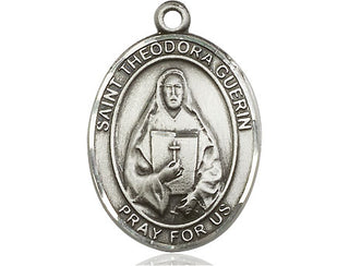 Pewter Saint Theodora Medal Engraved Catholic Saint Jewelry