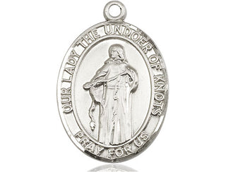 Sterling Silver Our Lady of Knots Medal Engraved Catholic Saint Jewelry