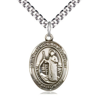 Sterling Silver Saint Raymond of Penafort Medal Catholic Jewelry Engraved Catholic Saint Jewelry