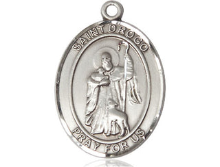Pewter Saint Drogo Medal Engraved Catholic Saint Jewelry