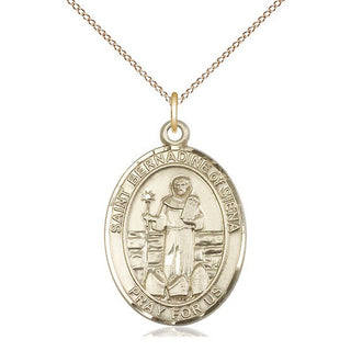 14kt Gold Filled Saint Bernadine of Sienna Medal Catholic Jewelry Engraved Catholic Saint Jewelry