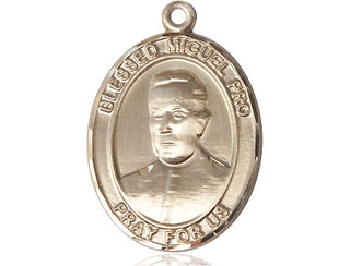 14kt Gold Filled Blessed Miguel Pro Medal Engraved Catholic Saint Jewelry