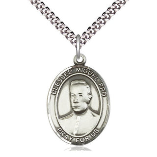 Pewter Blessed Miguel Pro Medal Catholic Jewelry Engraved Catholic Saint Jewelry