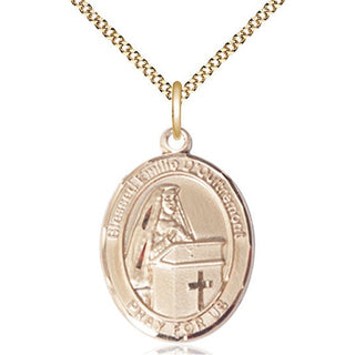 14kt Gold Filled Blessed Emilee Doultremont Medal Catholic Jewelry Engraved Catholic Saint Jewelry