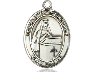 Pewter Blessed Emilee Doultremont Medal Engraved Catholic Saint Jewelry
