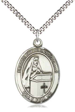 Pewter Blessed Emilee Doultremont Medal Catholic Jewelry Engraved Catholic Saint Jewelry