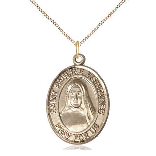 14kt Gold Filled Saint Pauline Visintainer Medal Catholic Jewelry Engraved Catholic Saint Jewelry