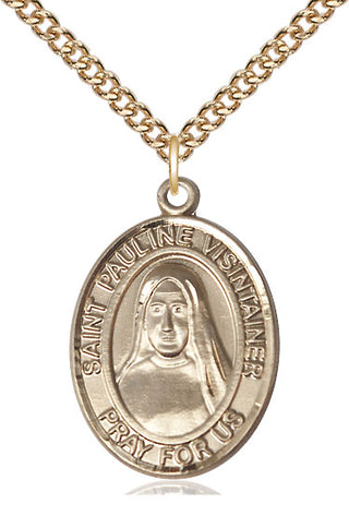 14kt Gold Filled Saint Pauline Visintainer Medal Catholic Jewelry Engraved Catholic Saint Jewelry