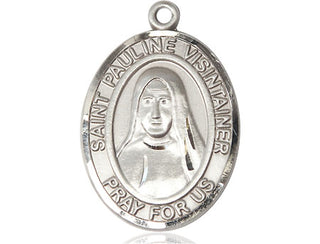 Sterling Silver Saint Pauline Visintainer Medal Catholic Jewelry Engraved Catholic Saint Jewelry