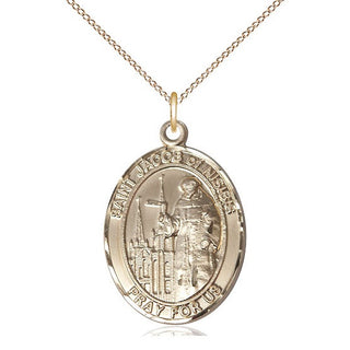 14kt Gold Filled Saint Jacob of Nisibis Medal Catholic Jewelry Engraved Catholic Saint Jewelry