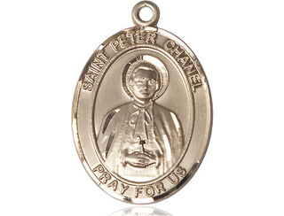 14kt Gold Filled Saint Peter Chanel Medal Engraved Catholic Saint Jewelry