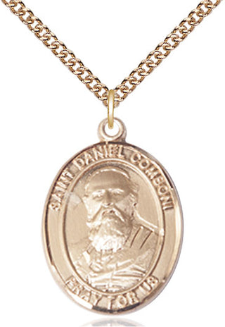 14kt Gold Filled Saint Daniel Comboni Medal Catholic Jewelry Engraved Catholic Saint Jewelry