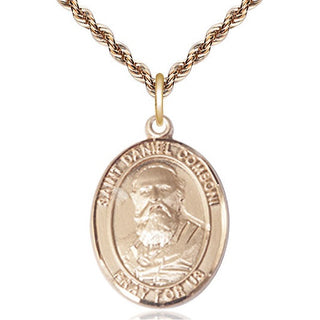 14kt Gold Filled Saint Daniel Comboni Medal Catholic Jewelry Engraved Catholic Saint Jewelry