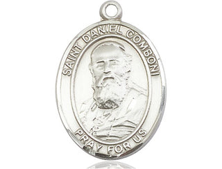 Sterling Silver Saint Daniel Comboni Medal Catholic Jewelry Engraved Catholic Saint Jewelry