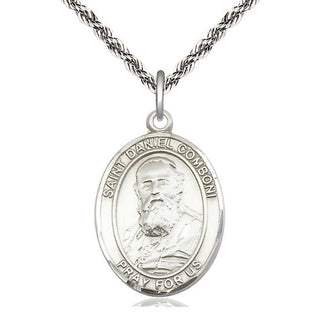 Sterling Silver Saint Daniel Comboni Medal Catholic Jewelry Engraved Catholic Saint Jewelry