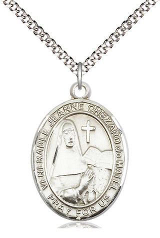 Pewter Jeanne Chezard de Matel Medal Catholic Jewelry Engraved Catholic Saint Jewelry