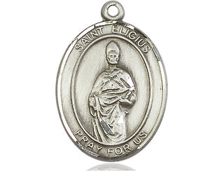 Pewter Saint Eligius Medal Engraved Catholic Saint Jewelry