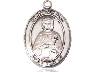 Sterling Silver Saint Gerald Medal Catholic Jewelry Engraved Catholic Saint Jewelry