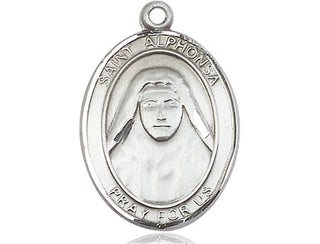 Sterling Silver Saint Alphonsa Medal Catholic Jewelry Engraved Catholic Saint Jewelry