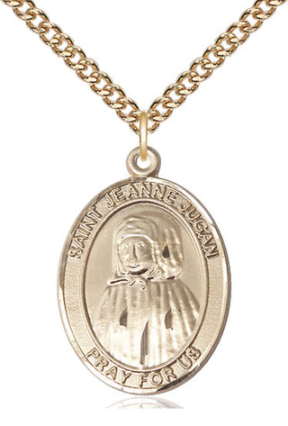 14kt Gold Filled Saint Jeanne Jugan Medal Catholic Jewelry Engraved Catholic Saint Jewelry