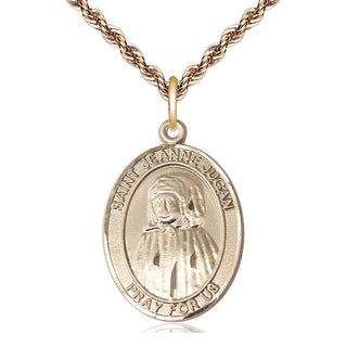 14kt Gold Filled Saint Jeanne Jugan Medal Catholic Jewelry Engraved Catholic Saint Jewelry