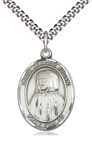 Pewter Saint Jeanne Jugan Medal Catholic Jewelry Engraved Catholic Saint Jewelry