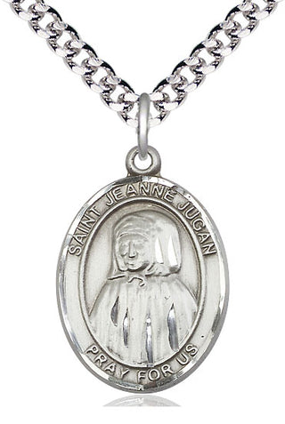 Sterling Silver Saint Jeanne Jugan Medal Catholic Jewelry Engraved Catholic Saint Jewelry