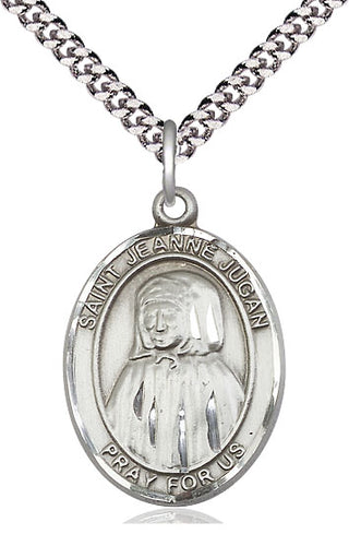 Sterling Silver Saint Jeanne Jugan Medal Catholic Jewelry Engraved Catholic Saint Jewelry