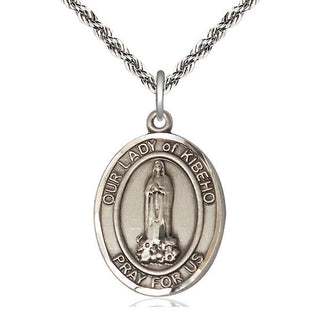 Sterling Silver Our Lady of Kibeho Medal Catholic Jewelry Engraved Catholic Saint Jewelry