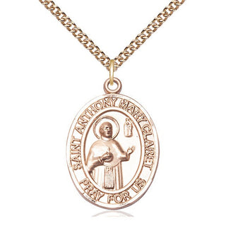 14kt Gold Filled Saint Anthony Mary Claret Medal Catholic Jewelry Engraved Catholic Saint Jewelry