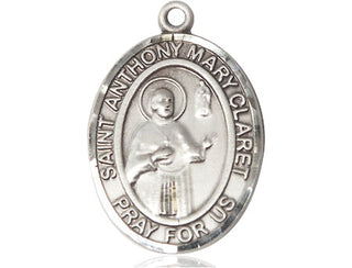 Pewter Saint Anthony Mary Claret Medal Engraved Catholic Saint Jewelry