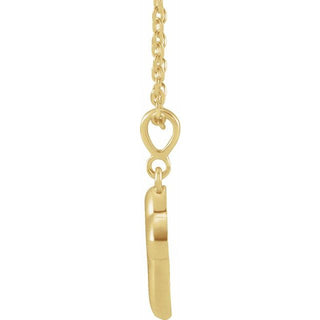 14K Yellow Petite Open Cross 16-18" Necklace