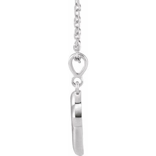 14K White Petite Open Cross 16-18" Necklace