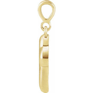14K Yellow Petite Open Cross Pendant