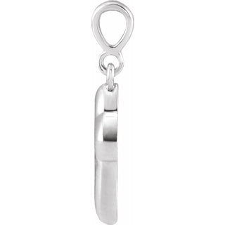 14K White Petite Open Cross Pendant