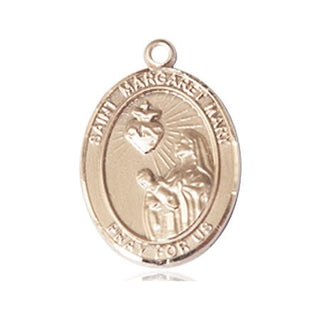 14kt Gold Filled Saint Margaret Mary Alacoque Medal Engraved Catholic Saint Jewelry
