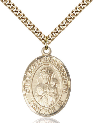 14kt Gold Filled Our Lady of Czestochowa Medal Catholic Jewelry