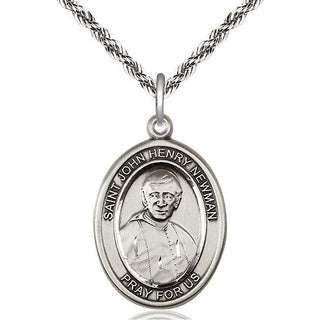 Sterling Silver Blessed John Henry Newman Medal Catholic Jewelry Engraved Catholic Saint Jewelry