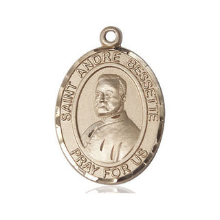 14kt Gold Filled Saint Andre Bessette Medal Engraved Catholic Saint Jewelry