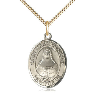 14kt Gold Filled Saint Mary Mackillop Medal Catholic Jewelry Engraved Catholic Saint Jewelry